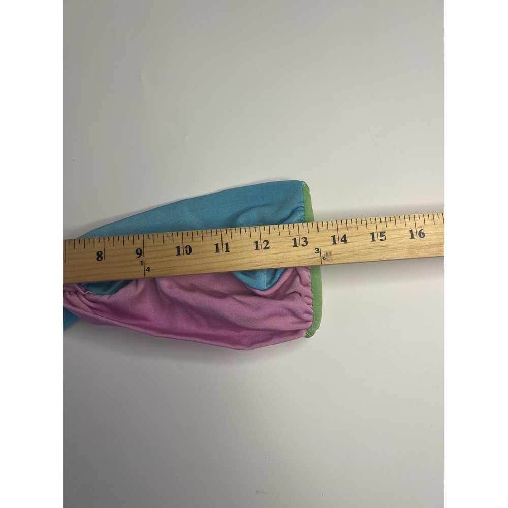 Vtg 80s Cole of California Bikini Women 12 Crossover Bandeau Colorblock Retro - Picture 7 of 10